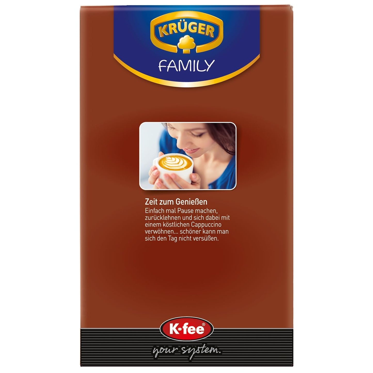 Kapsle KRÜGER Cappuccino Schoko Coffee, kompatibilní s K-fee a ALDI EXPRESSI* Kapselmaschinen, ochucená instantní káva, 96 kapslí