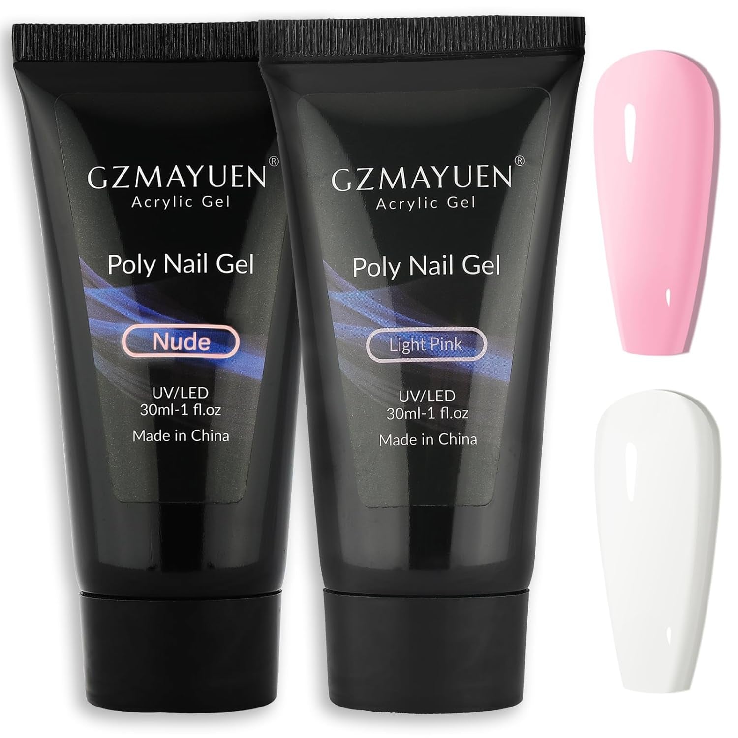 GZMAYUEN Poly Nail Gliding Solution 30 ml * 2 gel na prodlužování nehtů Tekutý gel na prodlužování nehtů – jednoduchý DIY roztok na klouzání se štětcem