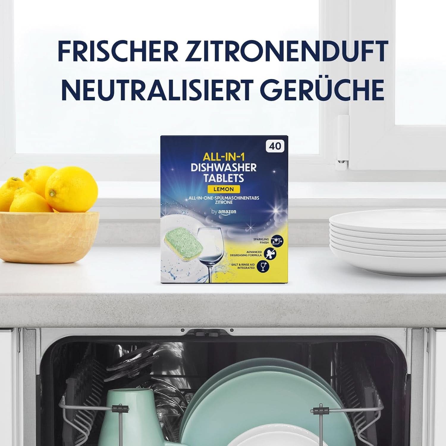 Tablety do myčky All-In-One, citron, 40 tablet Naty Shop Kitchen Detergents