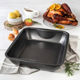 Zenker Xxl-Brat- Und Auslaufform (40 X 8 X 34 Cm) SPECIÁLNÍ VAŘENÍ, Rechteckige Ofenform Mit Antihaftbebeschichtung, Backblech Für Krosse Braten & Saftige Aufläufe (Farbe: Schwarz), Menge: 1 Stück Na pečení formy a plechy