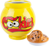 Grupo Erik keramická dóza na sušenky Sesame Street Cookie Monster - dóza na sušenky s víkem Velká 21,0 x 27,0 x 22,0 cm Dóza na sušenky s víčkem Oficiální krabičky na uskladnění potravin sezamové ulice Naty Shop