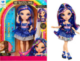 Rainbow High Be Dazzling - Genevieve Bleue - 28 cm modrá módní panenka s nástrojem na zdobení, třpytivými drahokamy a stylingovými doplňky
