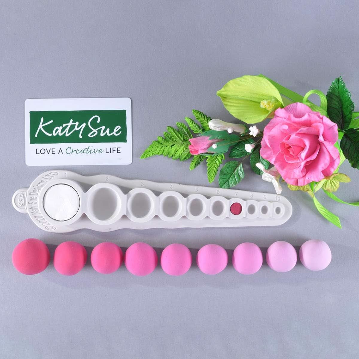 Katy Sue, Lisovací silikonové hemisféry Dif. Rozměry, Dávkování Cukrová pasta, 10 dutin Kitchen Naty Shop