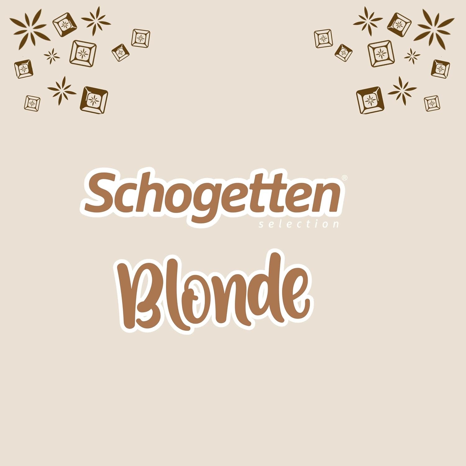 Schogetten Blonde Mandle | Bílá čokoláda s karamelem a kousky mandlí | 100 g | Pohodlně porcované (balení po 2 kusech)