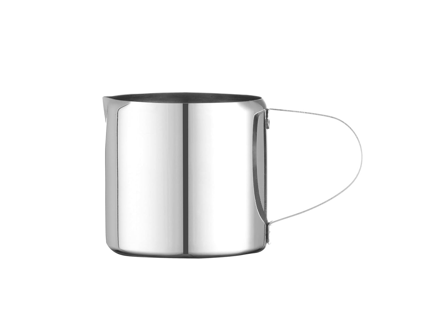 HENDI Mini hrnek na mléko, rovný design, pevná rukojeť, džbán na smetanu, malý džbán na mléko, džbán na pěnu, džbán na šlehačku, džbán na šlehačku, 120 ml, ø55 x (V) 55 mm, nerezová ocel