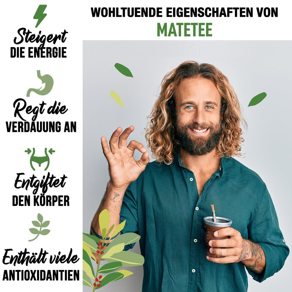 ORIGEENS BIO YERBA MATE TEA 1 KG - The Original I Nepražený, listy, bez stonků, prachu a drobků I Energizující a detoxikační nápoj