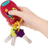 Dětská hračka na klíče Battat - Barevná klíčenka od auta se světlem a zvuky pro děti od 10 měsíců Bebe Toys Naty Shop