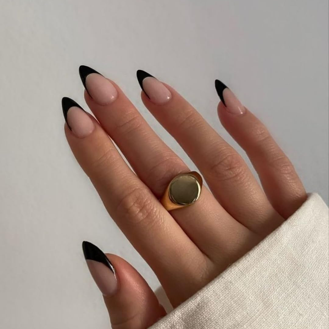 Dlouhé francouzské tipy Zlaté třpytivé lepidlo na dlouhé čtvercové nehty Glitter French Tip Sada umělých nehtů čtvercové umělé nehty pro ženy 24ks