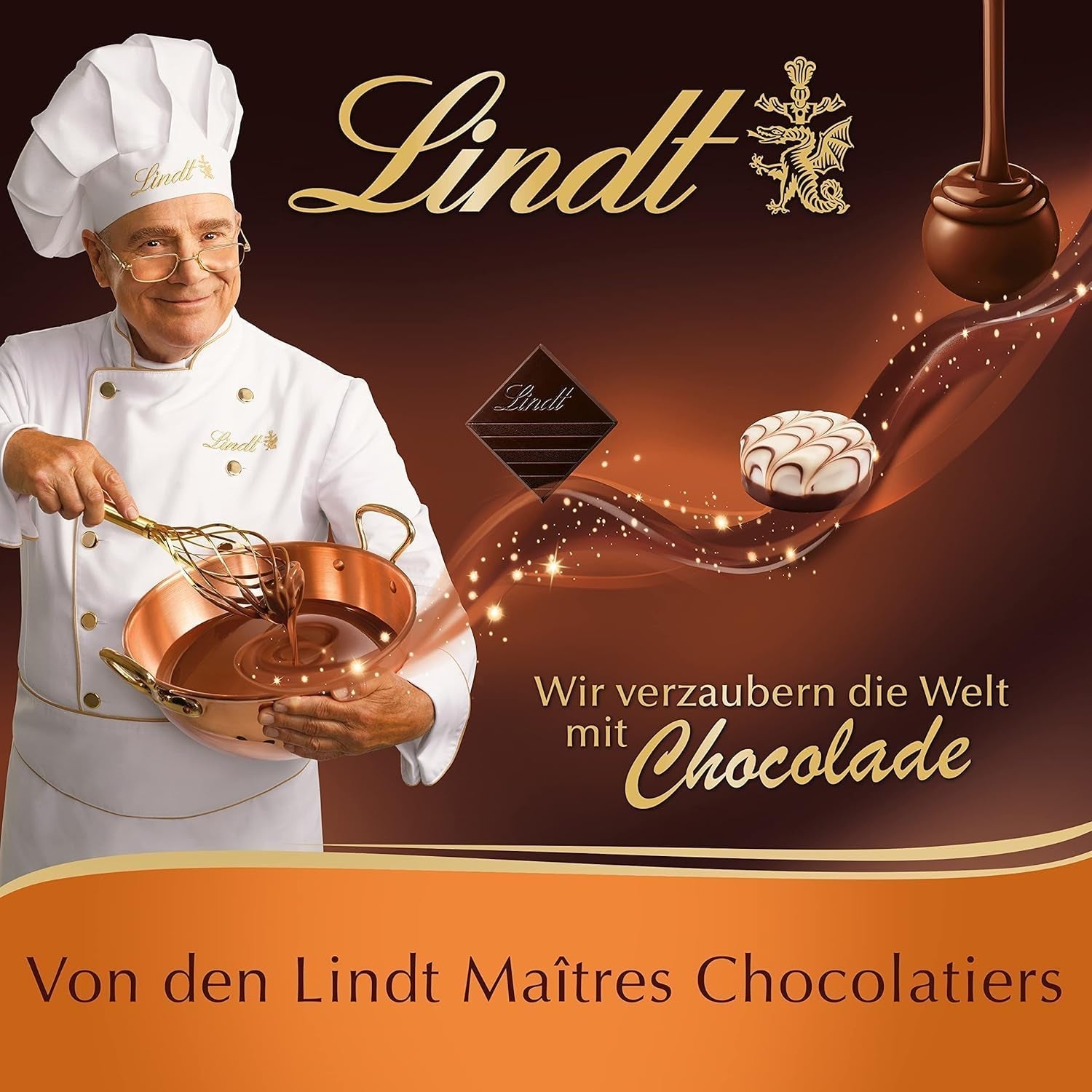 Lindt Schokolade - GLASUR Vollmilch | 10 X 200 G | Vollmilch Glasur Für Einen Feinen Überzug Bei Kuchen, Torten, Gebäck Oder Eis | SKLO | Backen | Schokoladengeschenk Glaze and Decor Naty Shop