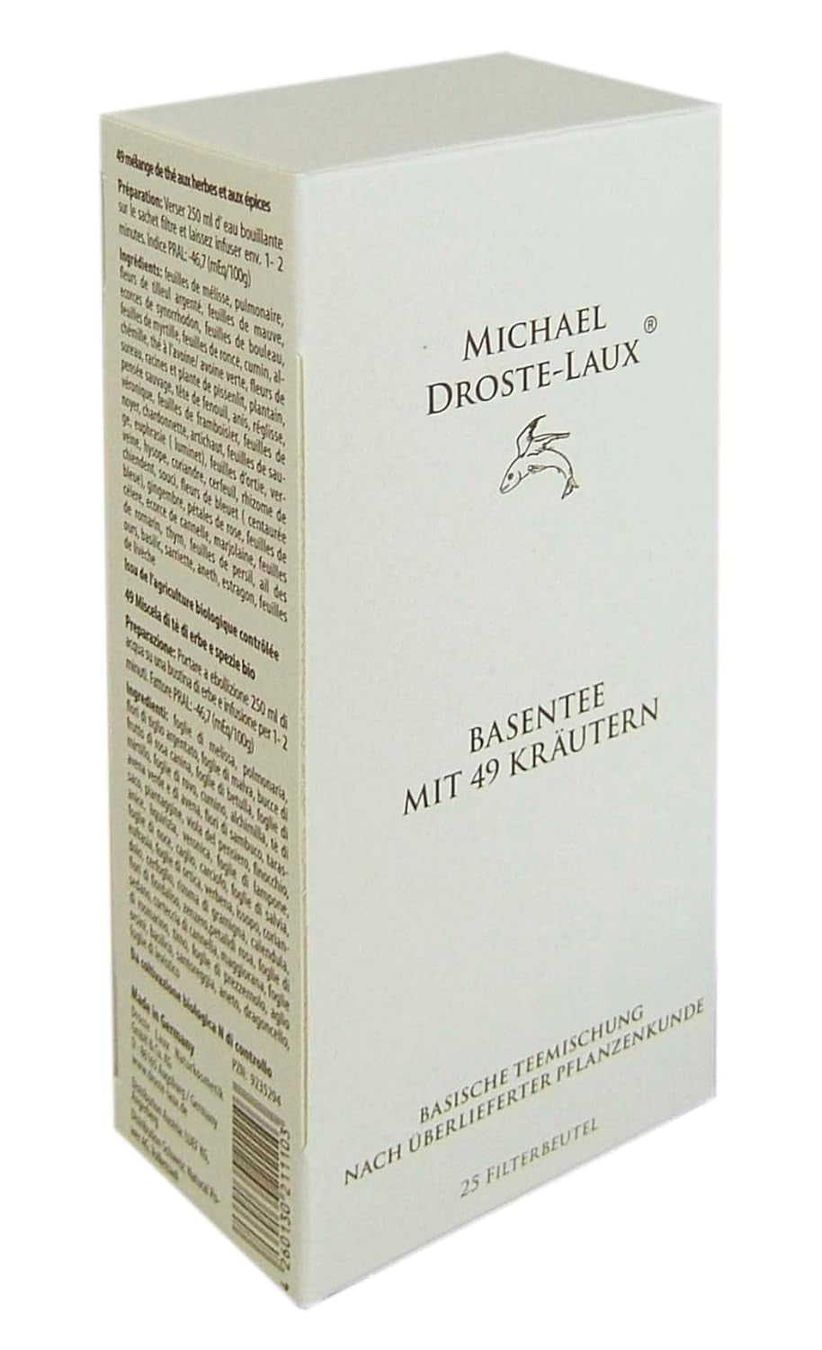 Základní čaj Droste-Laux se 49 bylinkami, 25 kusů (bylinný čaj, filtrační sáčky, hladový nebo dietní čaj) 120501