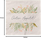 Grafika Werkstatt Serviettes Mit Spruch Groß | 20 kusů | 16,5 X 16,5 cm | Šedá | Dobrou chuť!