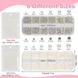 5820 Stück Strasssteine ​​​​Nägel, Glitzersteine ​​Nägel Und Halbrunde Perlen, AB Kristall Rhinestones, Flatback Nagel Steine ​​​​Mit Pinzette Und Stift Für Nagel/Diy (Mehrere Größen Und Farben)