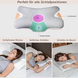 Polštář na krk Ortopedický polštář na hlavu Polštář z paměťové pěny Polštář s bočním nárazem - Ergonomický design Dutý tvar pro boční, zadní a břišní náraz Světle šedé krční ortopedické polštáře Naty Shop