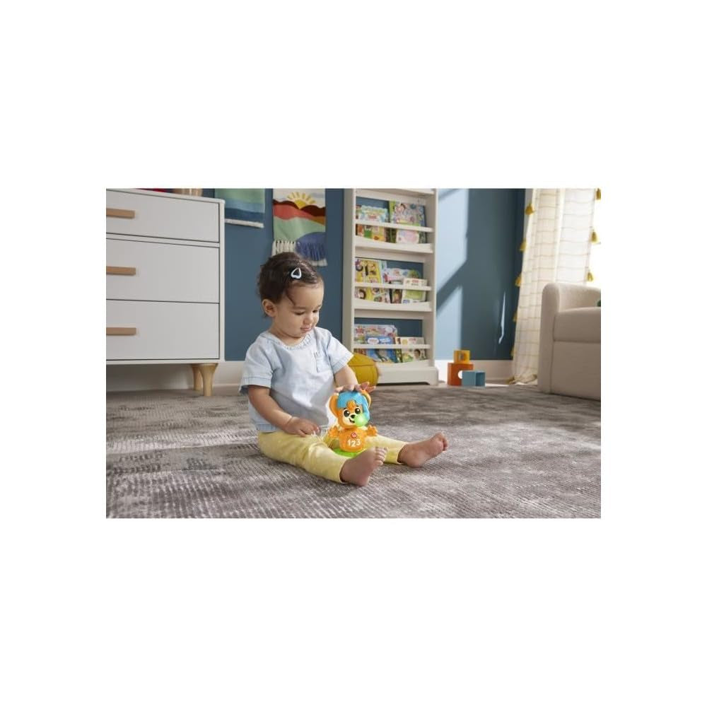 Hračka Fisher-Price Sync Squad na lišku, hračka pro kojence a batolata s hudbou a interaktivními světly, od 9 měsíců, francouzská verze, HYK94 Jucarii Bebe Naty Shop