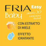 Easy Baby vlhčené ubrousky s Aloe Vera a extraktem z medu zvlhčující pokožku, dermatologicky testováno, balení 20 ubrousků