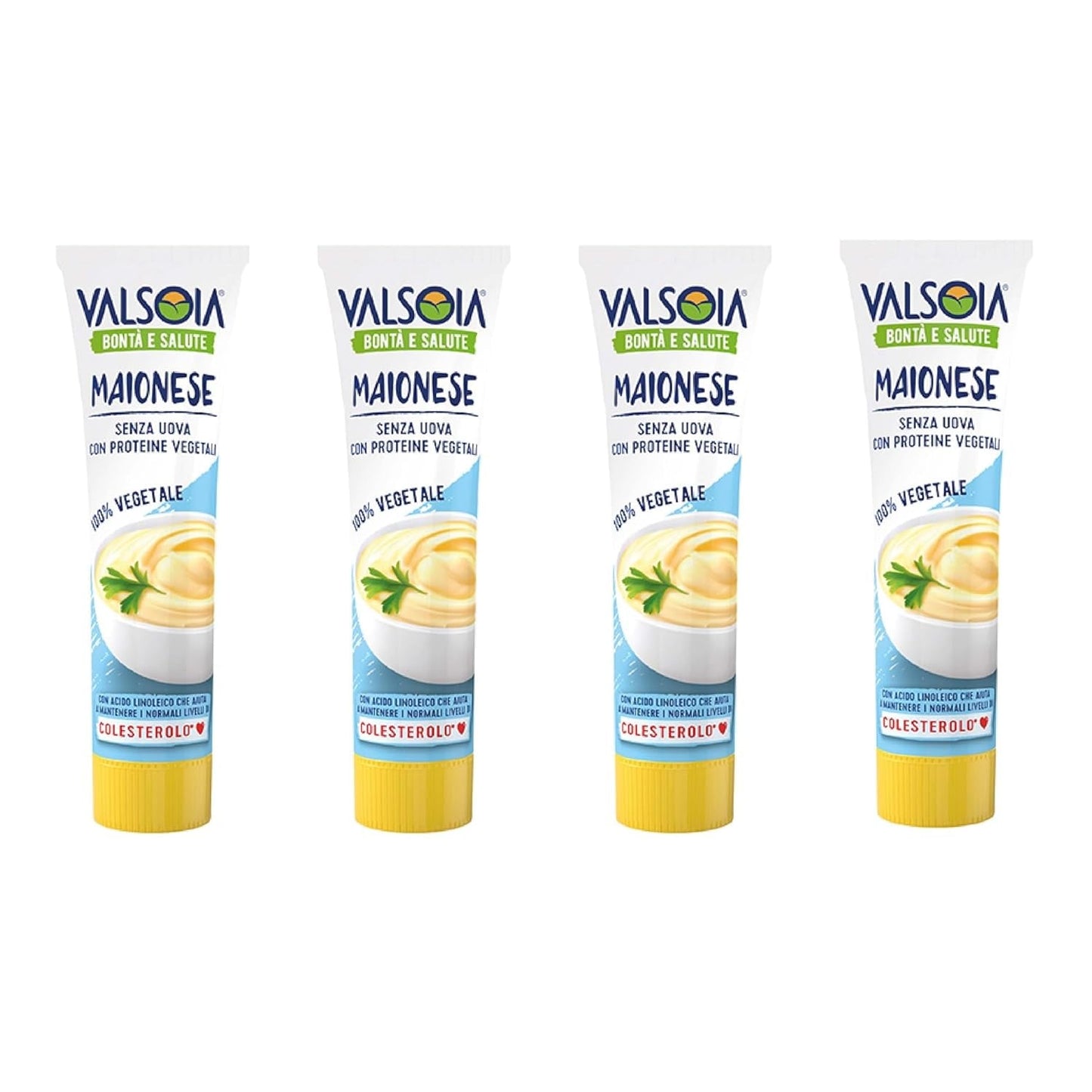 Bezvaječná sójová rostlinná majonéza, ideální pro vegany a vegetariány, univerzální v kuchyni, 4 x 150 ml