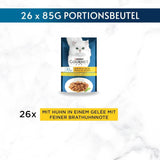 Mokré krmivo pro kočky Gourmet Perle Delight in Jelly s kuřecím masem a jemnou chutí pečeného kuřete, balení 26 ks (26 x 85 g)