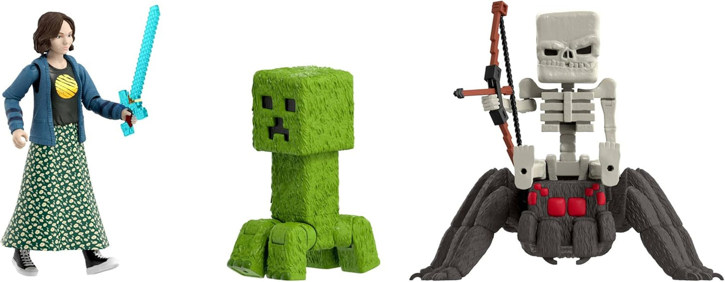 Příběhová sada Mattel Minecraft se 4 akčními figurkami a 3 doplňky Setkání v nadsvětí Sběratelská hračka inspirovaná filmem Minecraft JFR70 Akční figurky Naty Shop