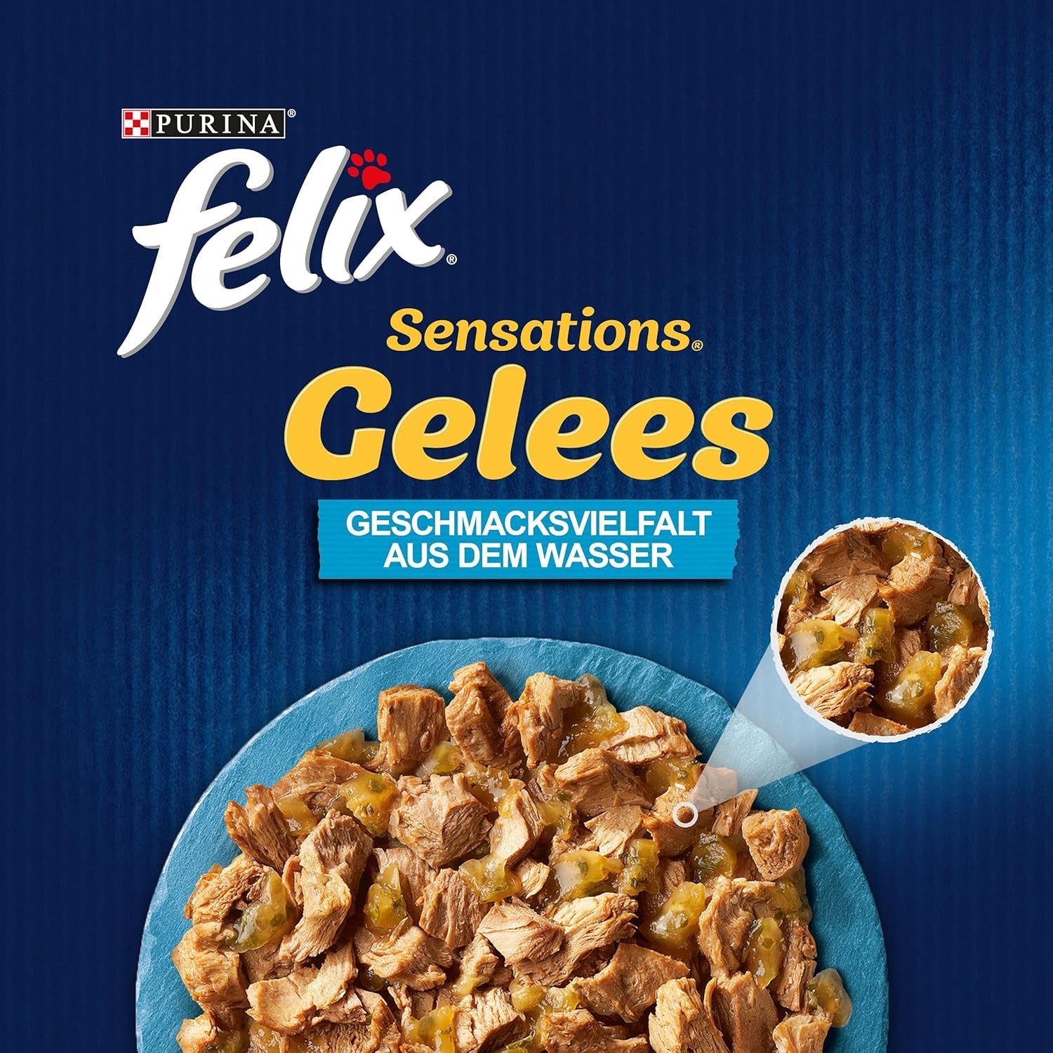 Felix Sensations Mokré krmivo pro kočky v želé, různé rybí směsi, balení 6 ks (6 x 12 sáčků po 85 g)