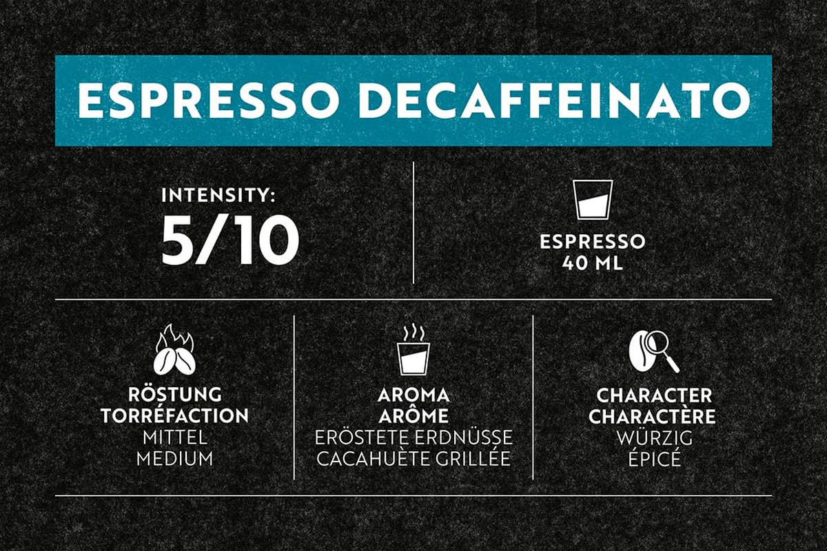Café Royal Espresso Decaffeinato 36 kapes pro kávovar Nespresso Kaffee Maschine - 5/10 Intensität - UTZ-zertifiziert Kaffeekapseln aus Aluminum (Backung mit 2)