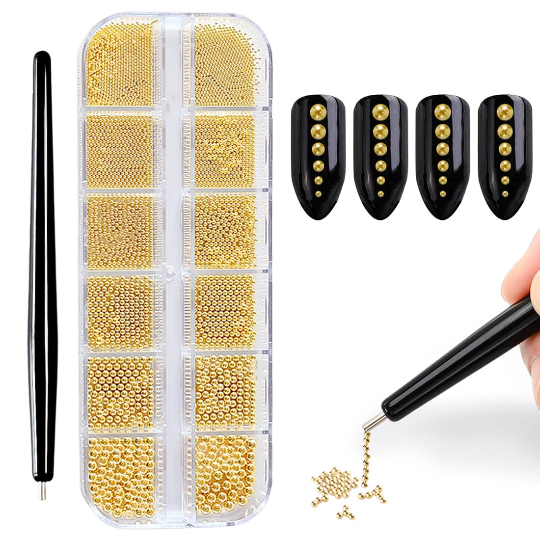 100 ks 3D Blume Nagel Charms Nägel Zubehör Nageldesign Glitzersteine ​​​​Nailart Strasssteine ​​​​Květinové přívěsky na nehty Luminous Flower Nail Art Charms Bunte Blumen Deko Nagel Steinchen Flowers Nail