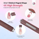 SAVILAND 4X Hochfester Magnet pro kočičí oči pro Nagel: Magnet na nehty 3 v 1 Rund Lange Streifenperle N35 Neodym Ultra Strong Magnet Für Nagellack Präzise 3S Formung Gel pro kočičí oči Nagellack Magnet Magnetstift