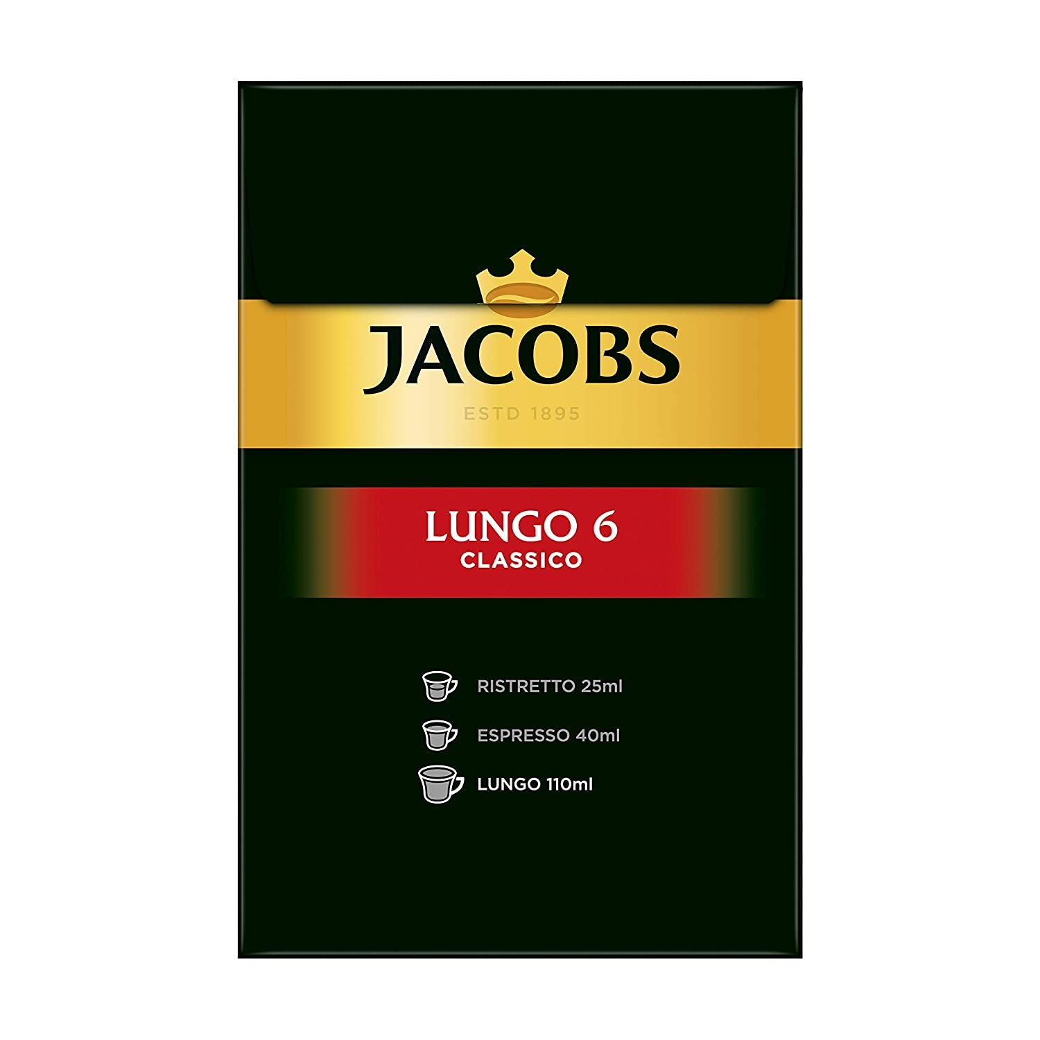Kaffeekapseln Lungo Classico (nur für kurze Zeit) Megapack XXL & Kaffeekapseln Krönung Crema, 200 kapslí kompatibilních s Nespresso, 10er Pack, 10 x 20 Getränke, 1040 g