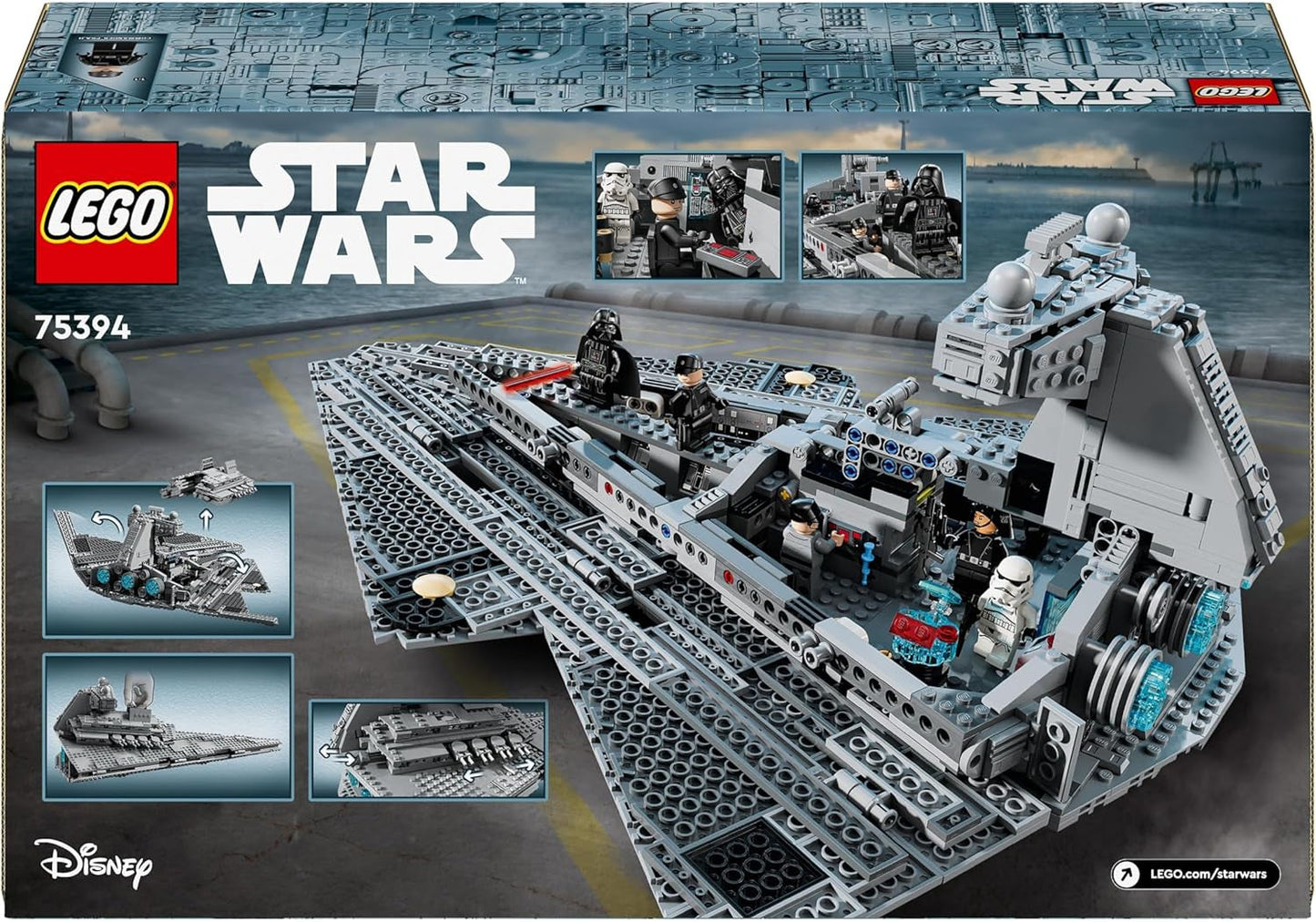 LEGO Star Wars Imperial Star Destroyer, sada hvězdné lodi, stavebnice, sada Darth Vader a Cal Kestis, dárek k narozeninám pro chlapce, dívky a fanoušky 75394 Stavebnice Besuche den LEGO-Store