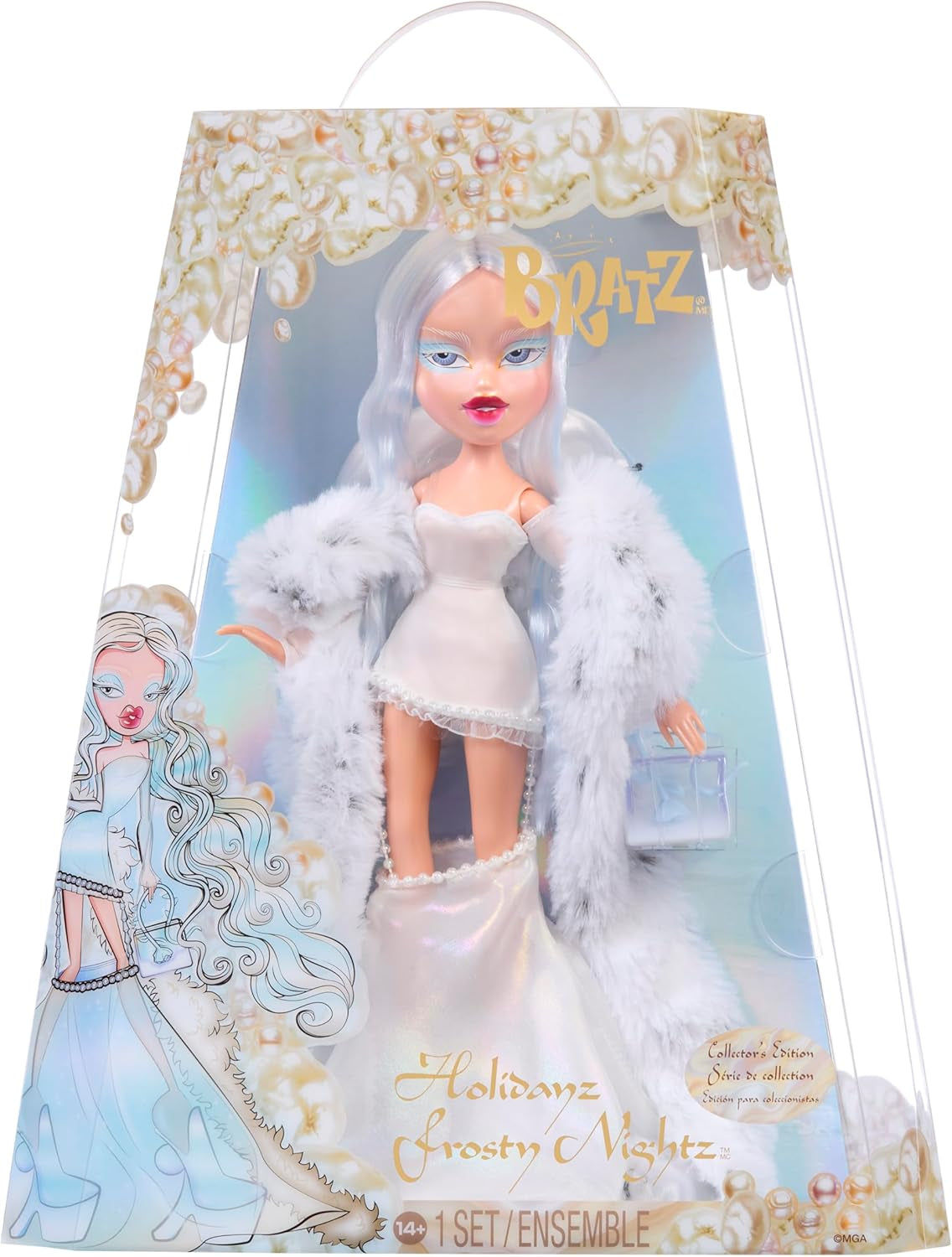 Bratz Holidayz Frosty Nightz - panenka Chloe (sběratelská edice) se skutečnými outfity a doplňky