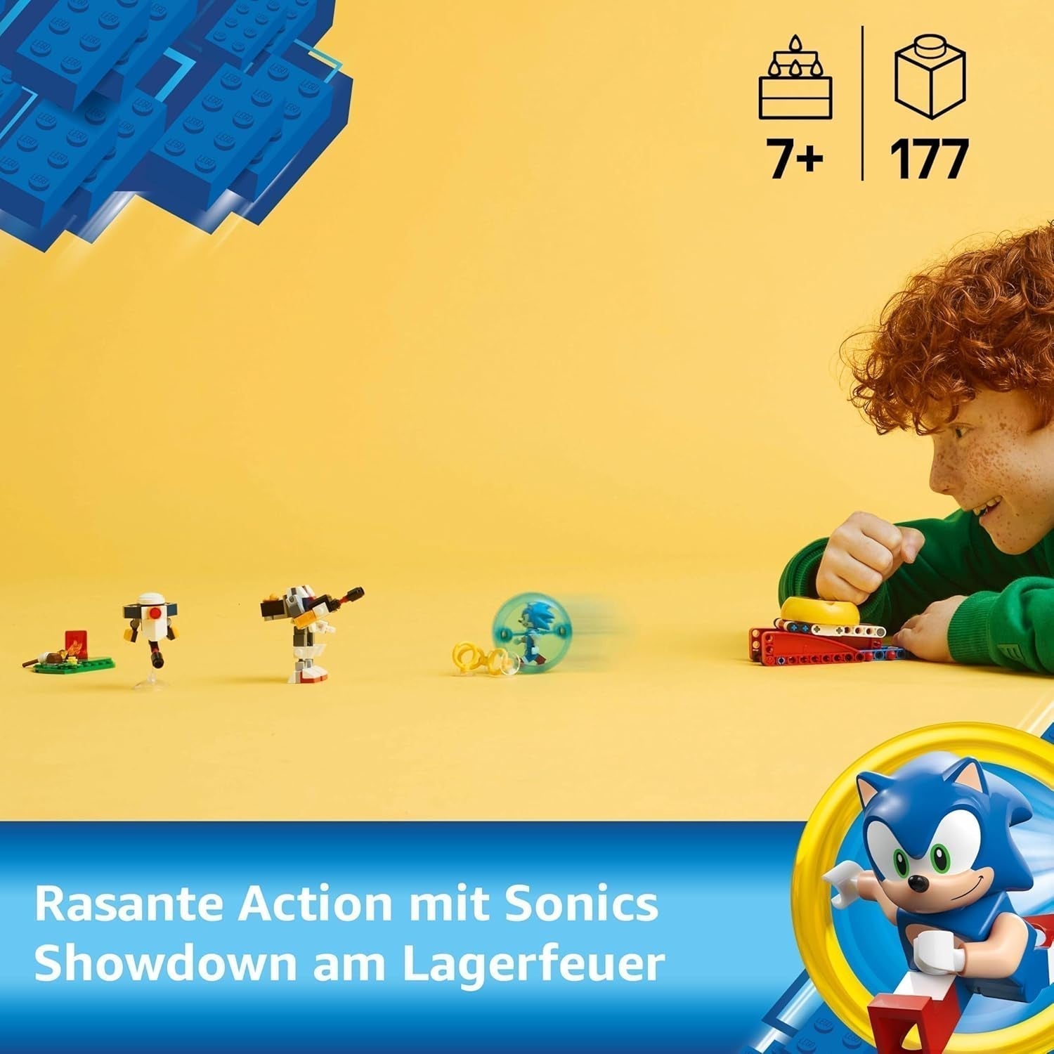LEGO Sonic the Hedgehog Sonics Showdown at the Campfire Hra Hračka pro děti a fanoušky videoher Stavebnice pro chlapce a dívky 7letá dobrodružná sada Sběratelské 77001 stavebnice Beuche den LEGO-Store