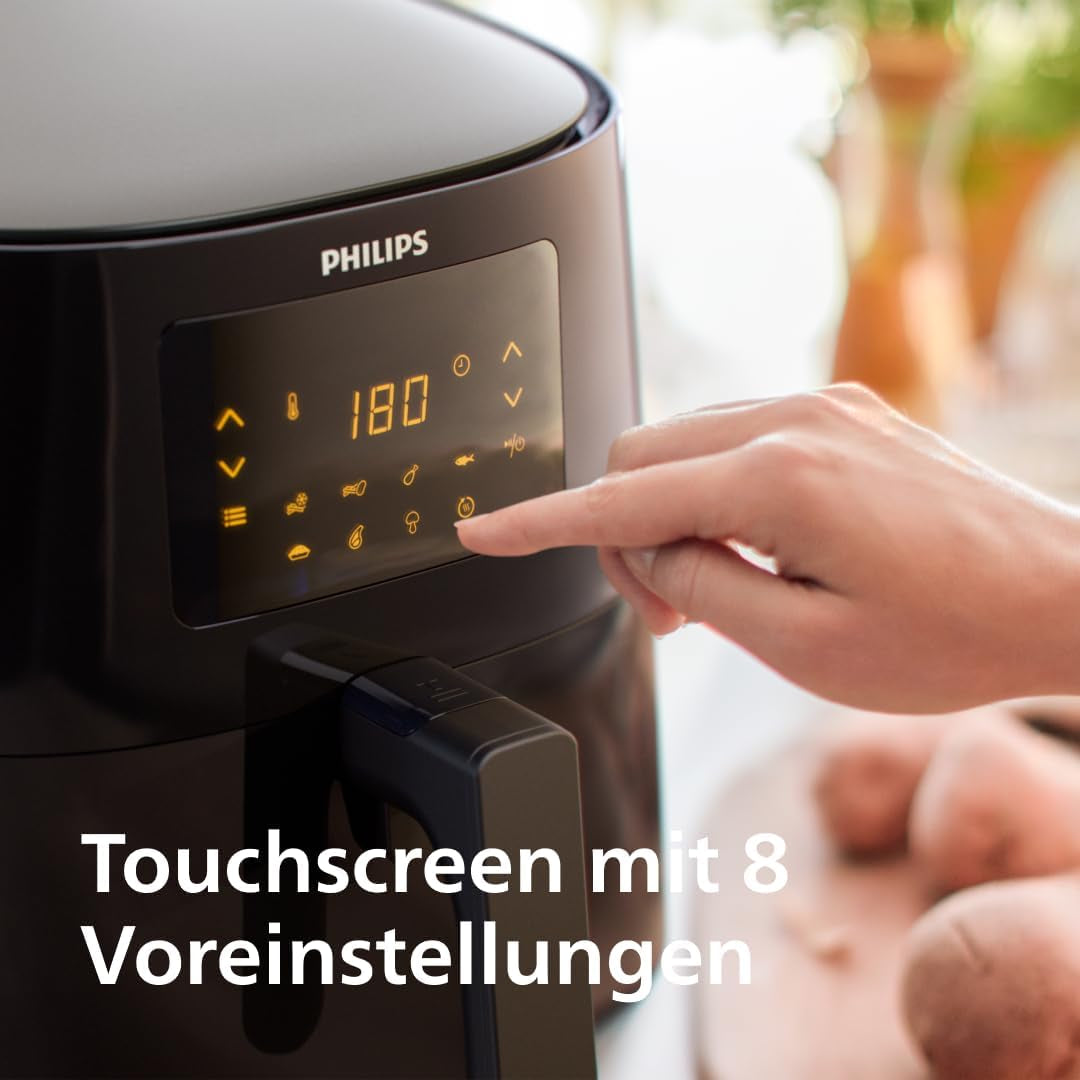 Philips 3000Er Airfryer XL – technologie Rapid Air, smažení až o 90 % méně tuku, kapacita 1,2 kg, 6,2 litrů, dotykový displej Spotřebiče Naty Shop