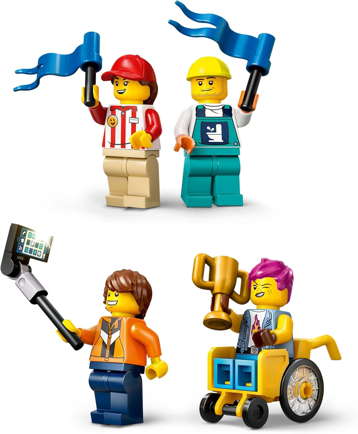 LEGO City No Limits: Závod v mýdlových krabičkách s rampou - Stavebnice pro chlapce a dívky od 6 let - Sada se 2 krabičkami na mýdlo a 4 minifigurkami závodníka - Nápad na dárek pro děti 60460 Stavebnice Besuche den LEGO-Store