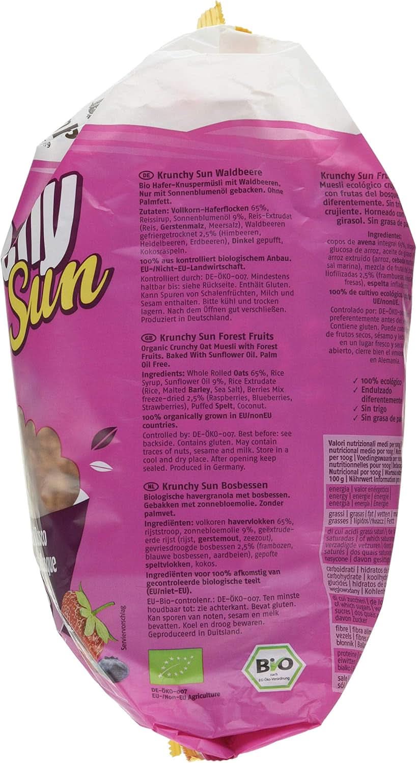 Barnhouse Müsli Krunchy Sun Fruits, 750 gramů Cereal Naty Shop