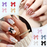 100 Stück Sady 3D ozdob na nehty Schleifen Nagelanhänger Nagelkunst Dekorationen Schleife Für Acrylnägel, Süße Kawaii-Schleifenanhänger, Hübsche Nagel-Schleifenanhänger-Dekoration