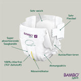 Bambo Nature plenky pro miminka, velikost 4 (7-14 kg), 144 ks, měsíční box | Prémiové plenky s vylepšenou ochranou proti protečení | Maximální pohodlí a svoboda pro aktivní děti | Dermatologicky testované plenky