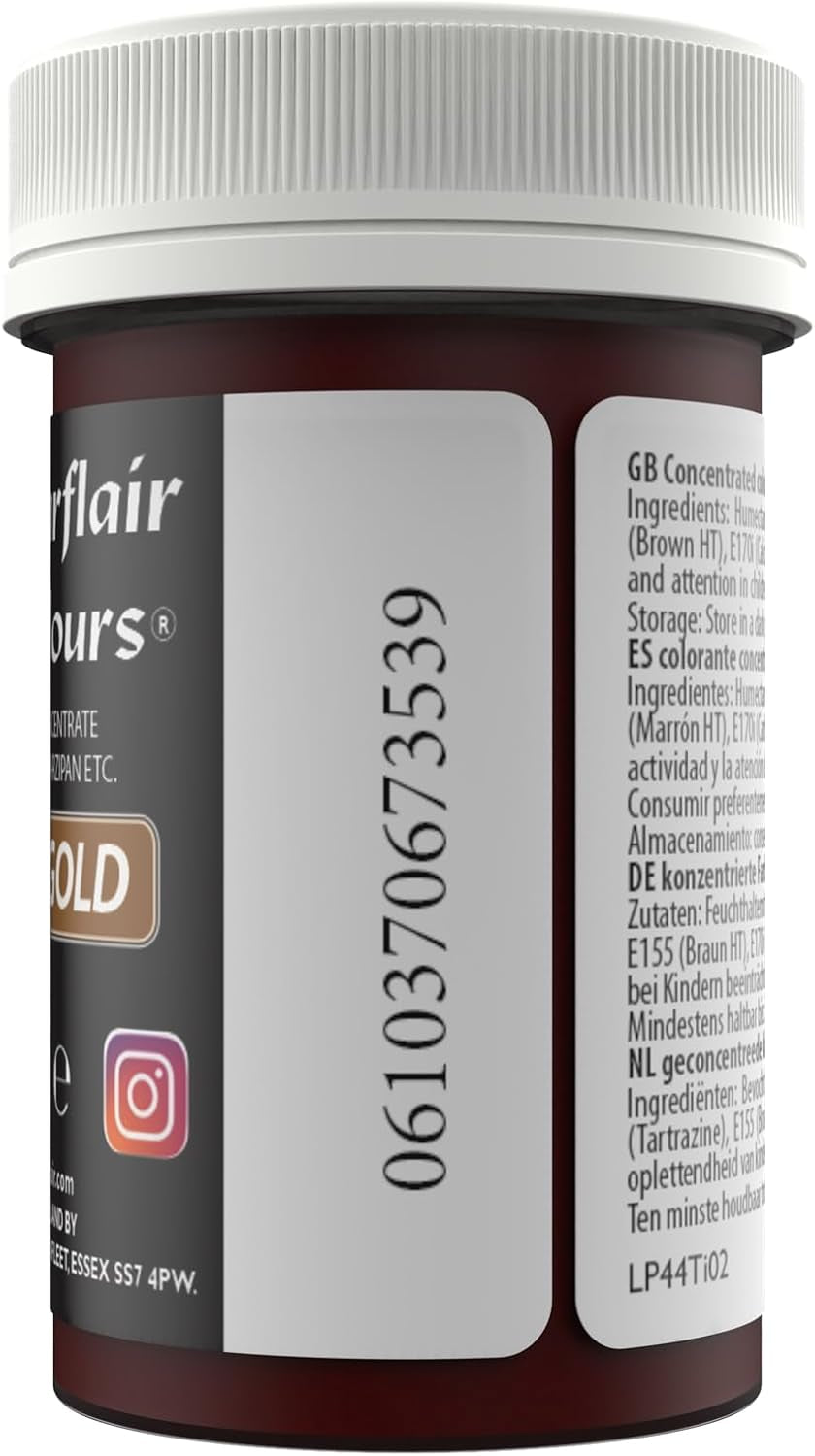 Potravinářské barvivo na těstoviny Sugarflair, pastelová barva Honey Gold, potravinářské barvivo na těstoviny na fondán a marcipán, koncentrované barvy Spectral - 25 g