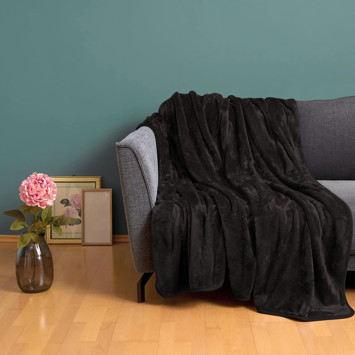 Amago - Pohodlná deka, kašmírový vzhled, 180 X 220 cm - Černé postele a přikrývky Besuche den Gözze-Store