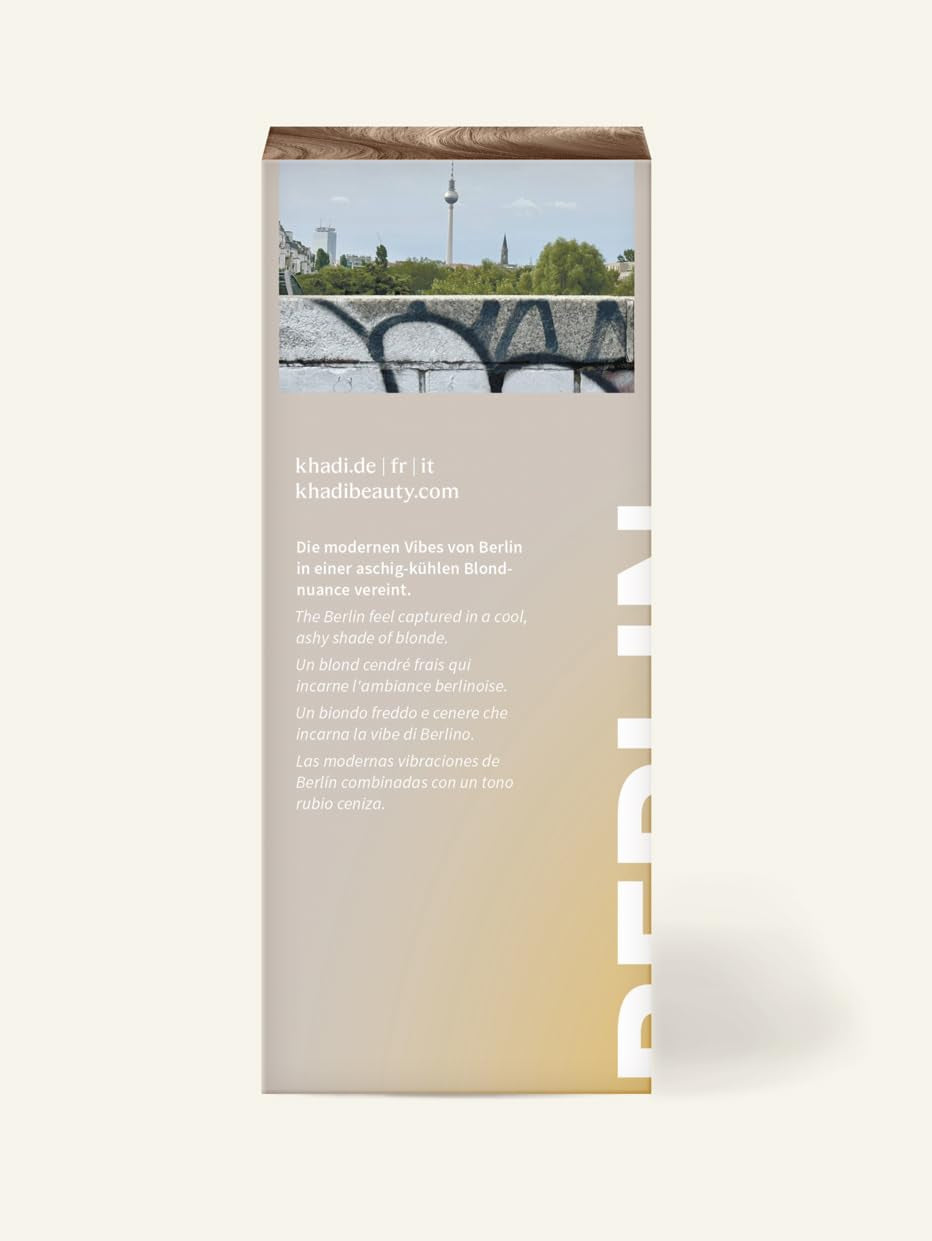 khadi BERLIN BLOND rostlinná barva na vlasy - barví vlasy v chladném šedo-blond odstínu - přírodní barva na vlasy 100% rostlinná, přírodní a veganská - 100g Barva na vlasy Naty Shop