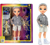 Panenka Rainbow High Fashion – Aidan Russell – Panenka Purple Boy – Módní outfit a více než 10 barevných herních doplňků – Pro sběratele a děti ve věku 4–12 let
