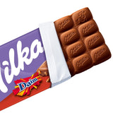 & Daim 1 x 100g I Čokoláda z alpského mléka I s kousky karamelu a mandlí I Čokoláda z alpského mléka 100% I Čokoládová tyčinka s Daim (balení 4 ks)