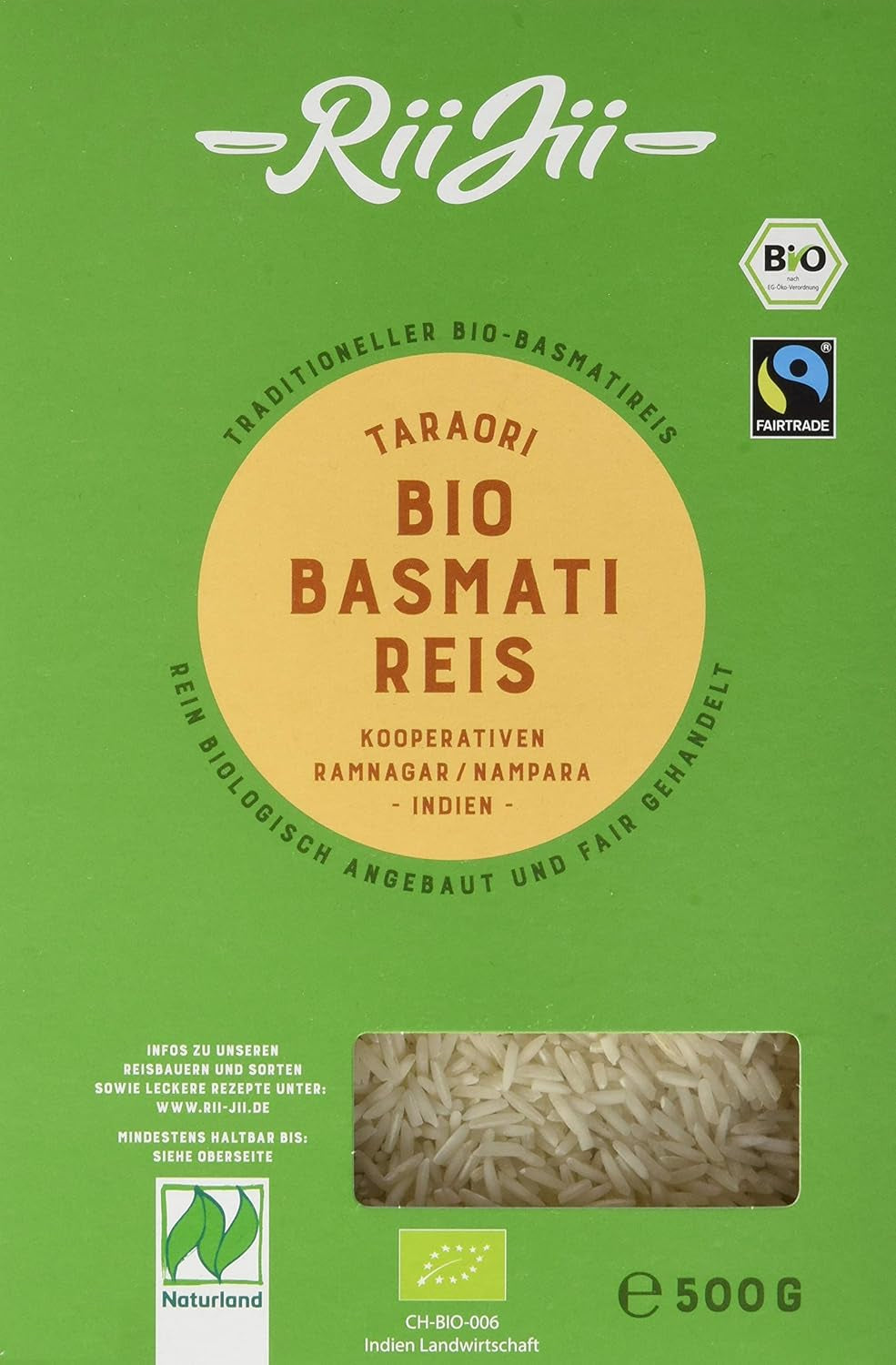 Taraori bílá bio rýže Basmati, FairTrade Naturland, 500 g
