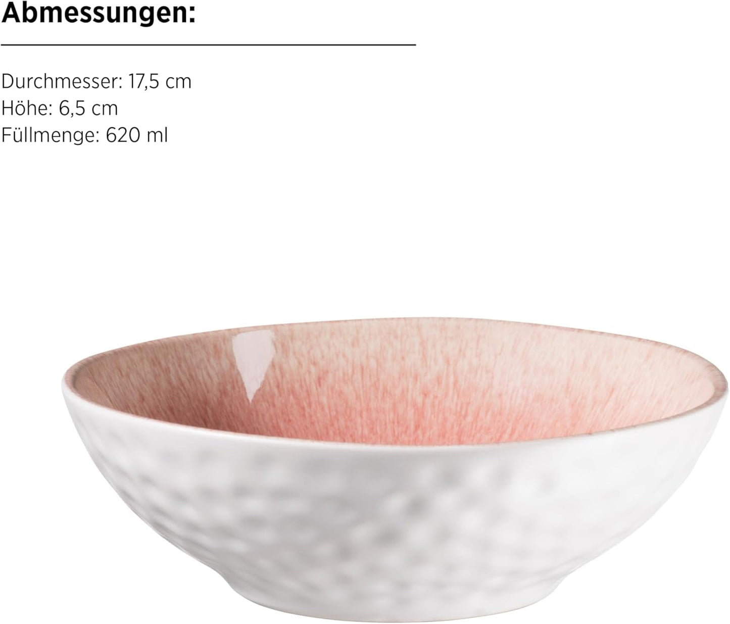 MÄSER 934111 Series Frozen, Geschirr Set aus Keramik für 4 Personen, 16-teiliges Kombiservice mit organischen Formen, in beere gesprenkeltes Service, Berry