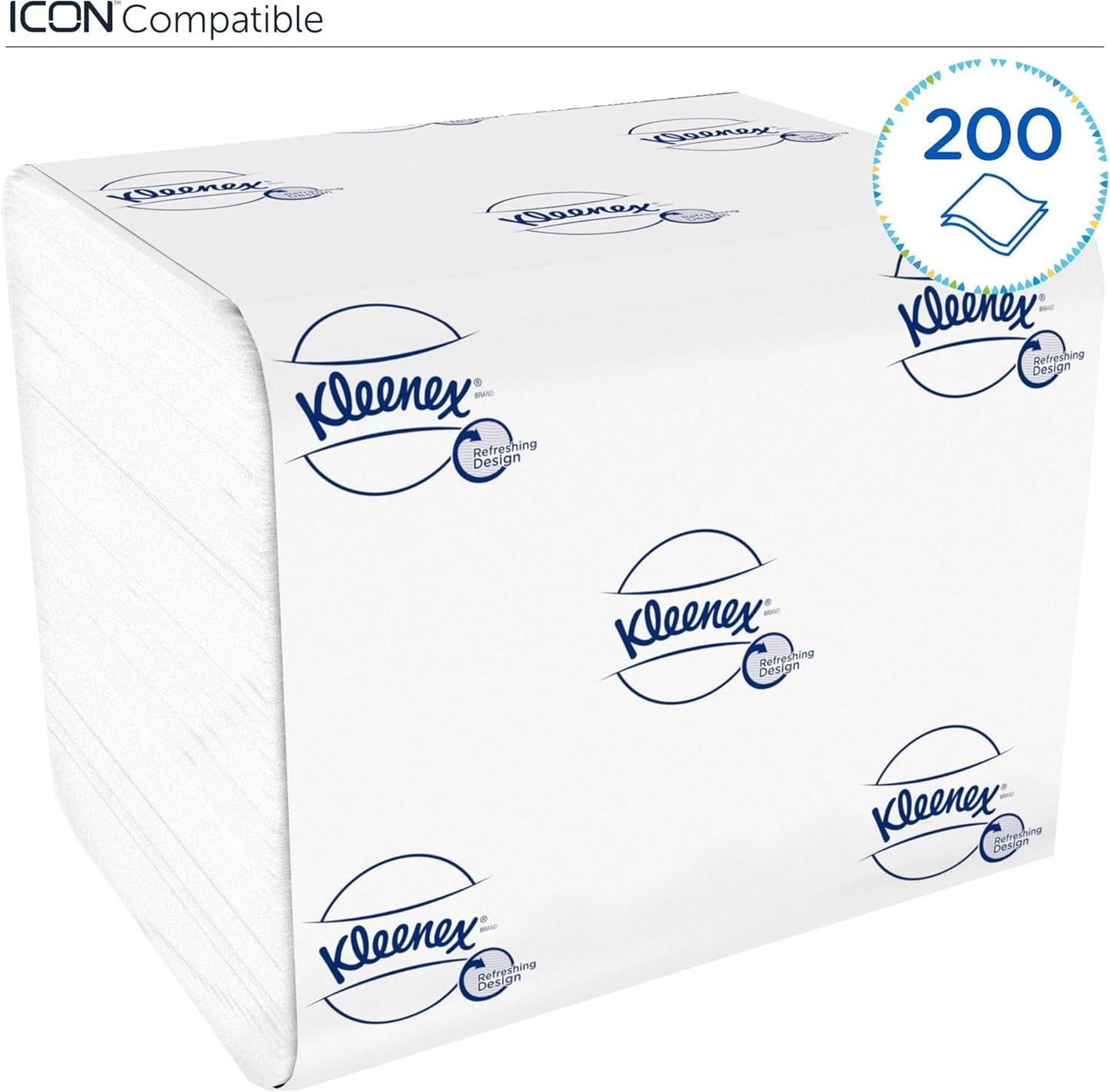 Jednolistový toaletní papír Kleenex 8408, dvouvrstvý toaletní papír ve velkých baleních, vyrobený z papíru s certifikací Fsc, 36 balení X 200 listů (7 200 listů)