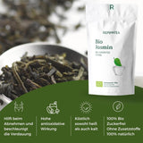 Bio zelený čaj s jasmínem 100 g (50 šálků) | Jasmínový čaj z Číny volně ložený, REPLANTEA v bio kvalitě