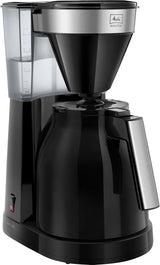 Melitta Easy Top - Espresso kávovar s filtrem a skleněnou karafou, až pro 10 šálků kávy, černá/nerezová ocel