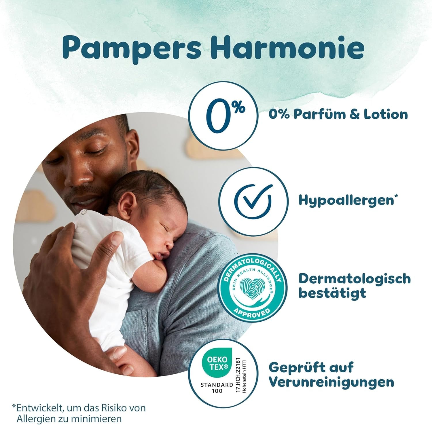 Plenky Pampers Harmony vel. 2, plenky 204, 4kg-8kg, jemná ochrana pokožky se 100% ochranou Pampers