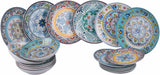 18dílný porcelánový jídelní servis, 6 různých sad talířů, Andalusie