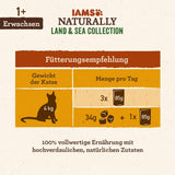 IAMS Natural Mokré krmivo pro kočky v omáčce - Vysoce kvalitní mokré krmivo pro maso a ryby pro dospělé kočky, Land & Sea Collection, 12 x 85 g