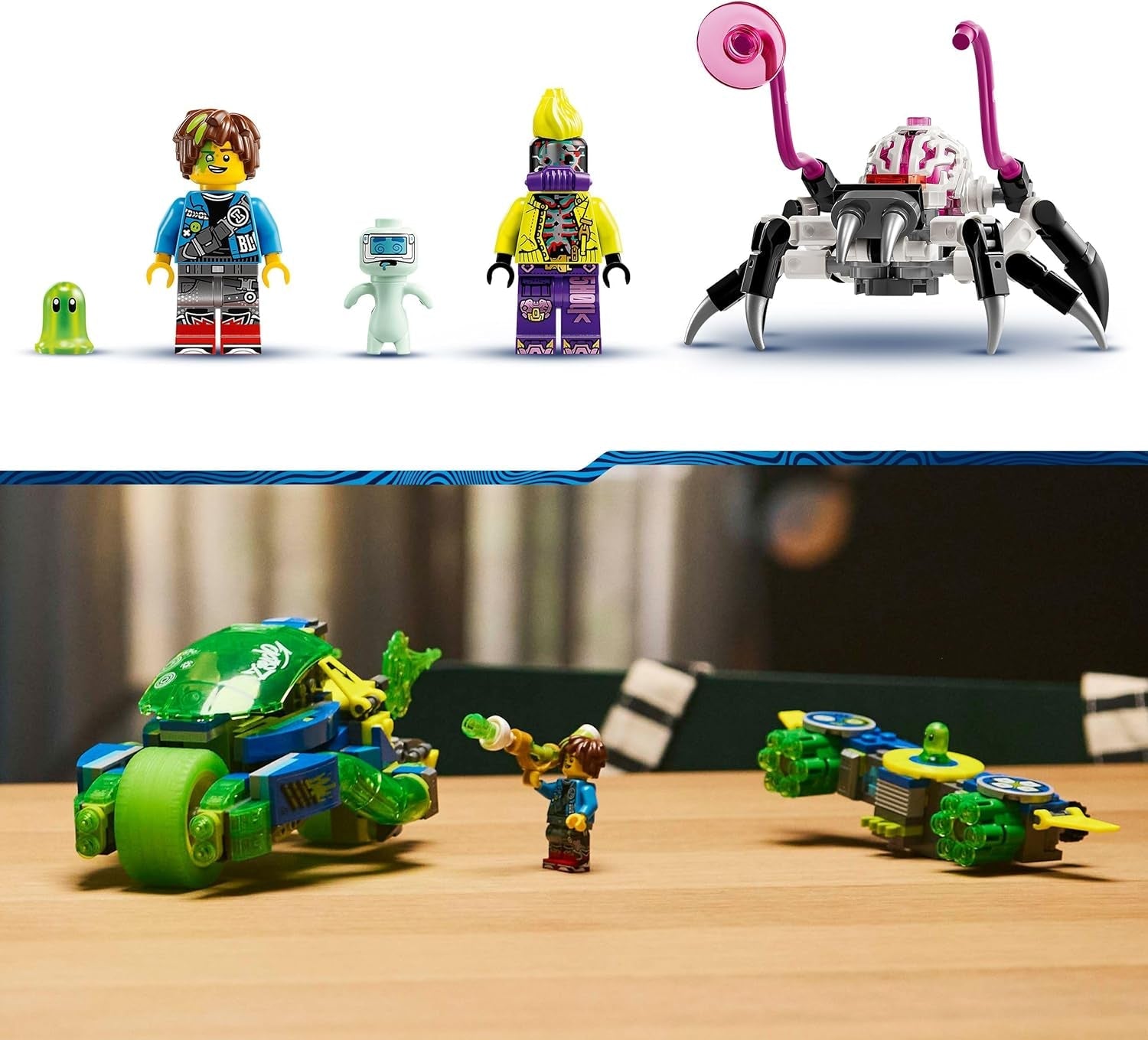 LEGO Dreamzzz Mateo s akčním závodníkem Z-Blob, Fantasy herní sada 2 v 1 s vozidly, minifigurkami a snovými stvořeními pro děti 8+, Dárek pro chlapce a dívky 71491 Stavebnice Beuche den LEGO-Store