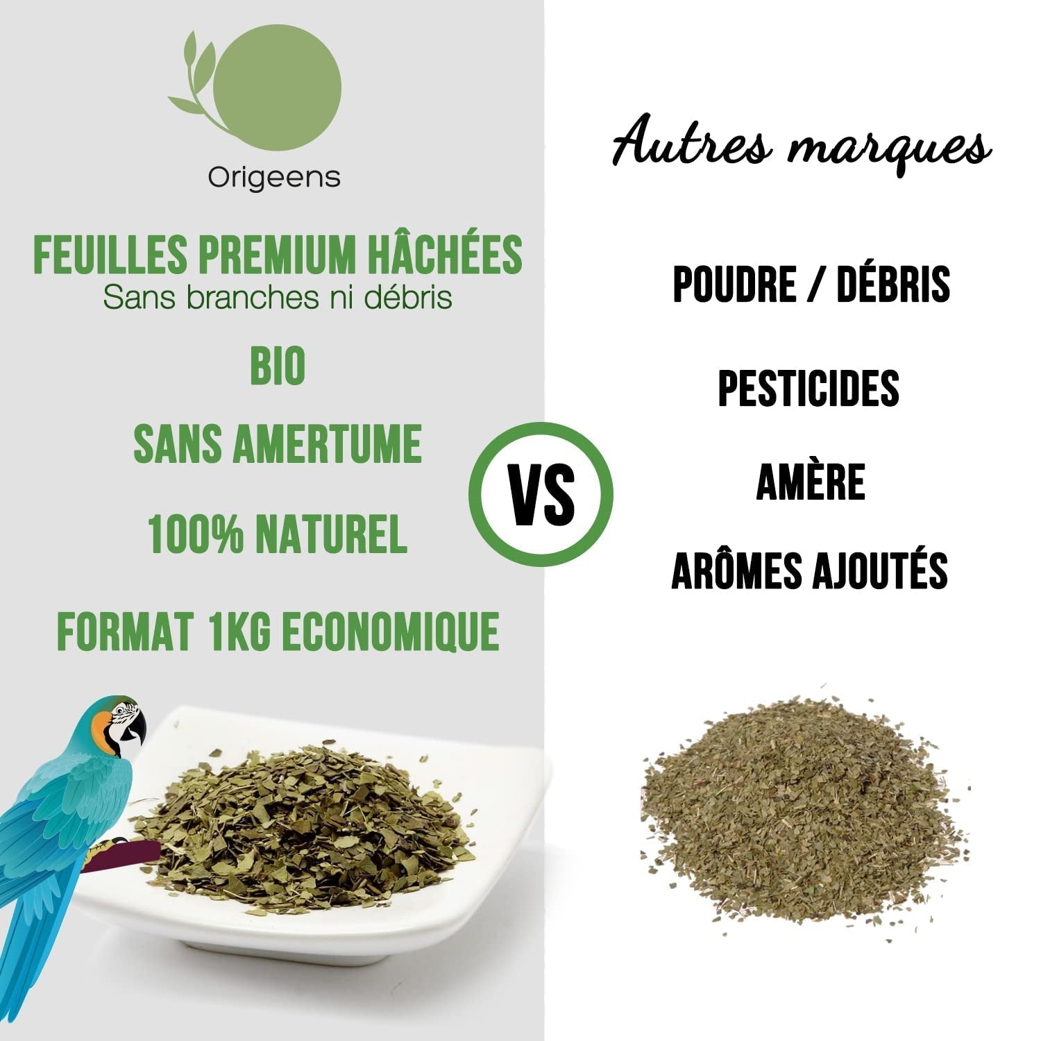 ORIGEENS BIO YERBA MATE TEA 200G - The Original I Bio Yerba Maté nepražený, listy, bez stonků, prachu a drobků I Energizující a detoxikační nápoj